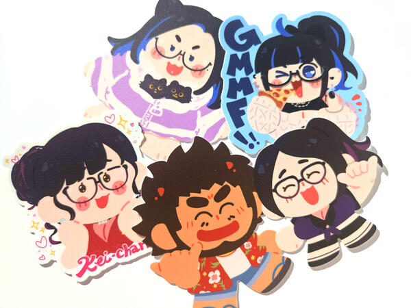 Kei/Kson and Ichiban themed stickers.