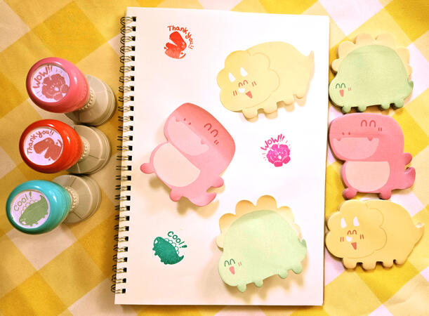 Dinosaur themed sticky notes (original)