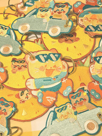 Embroidered keychains that are meant to be durable enough to withstand the travels of a check-in luggage. (Original)