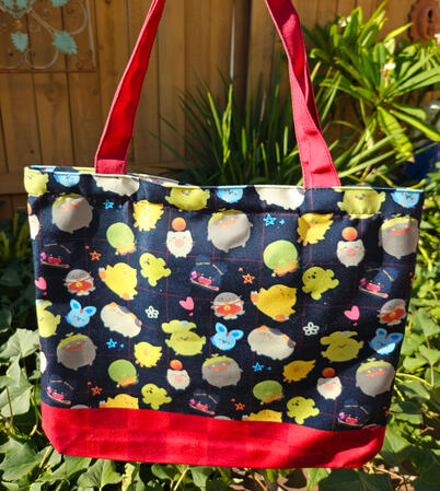 Final Fantasy inspired zipper tote bag.